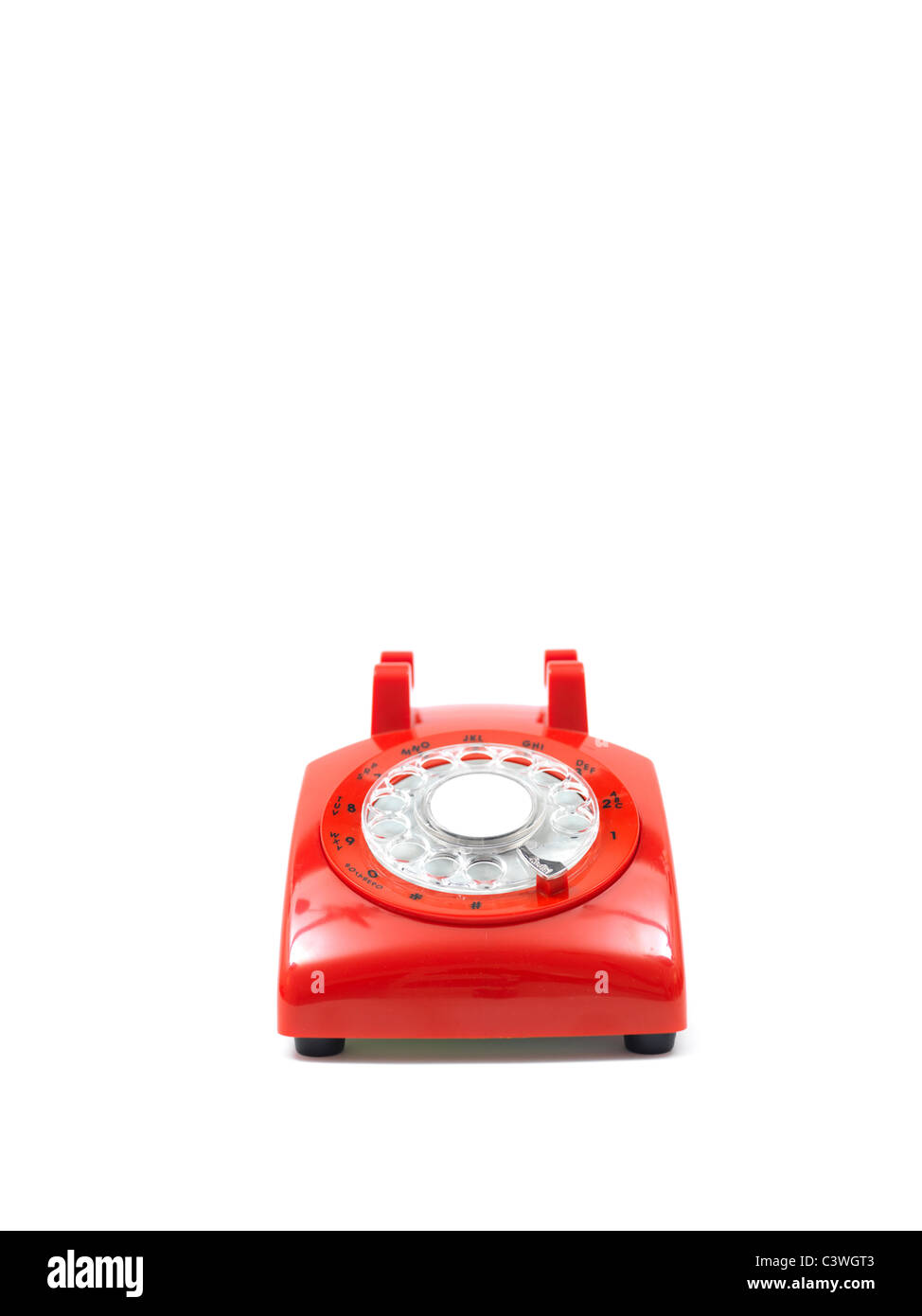 Telephones isolated against a white background Stock Photo