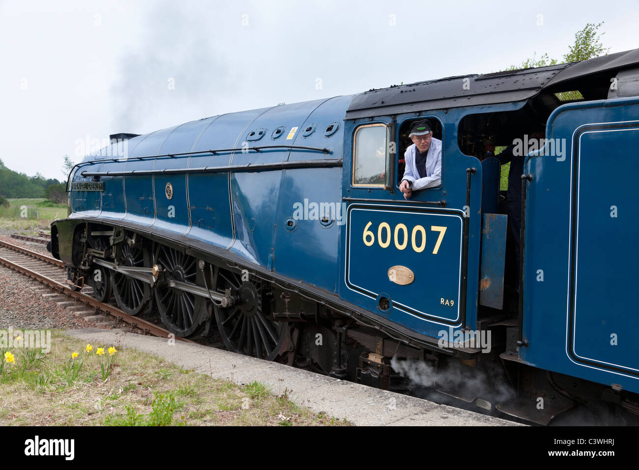 Steam locomotive, 60007 , Sir Nigel Gresley Stock Photo