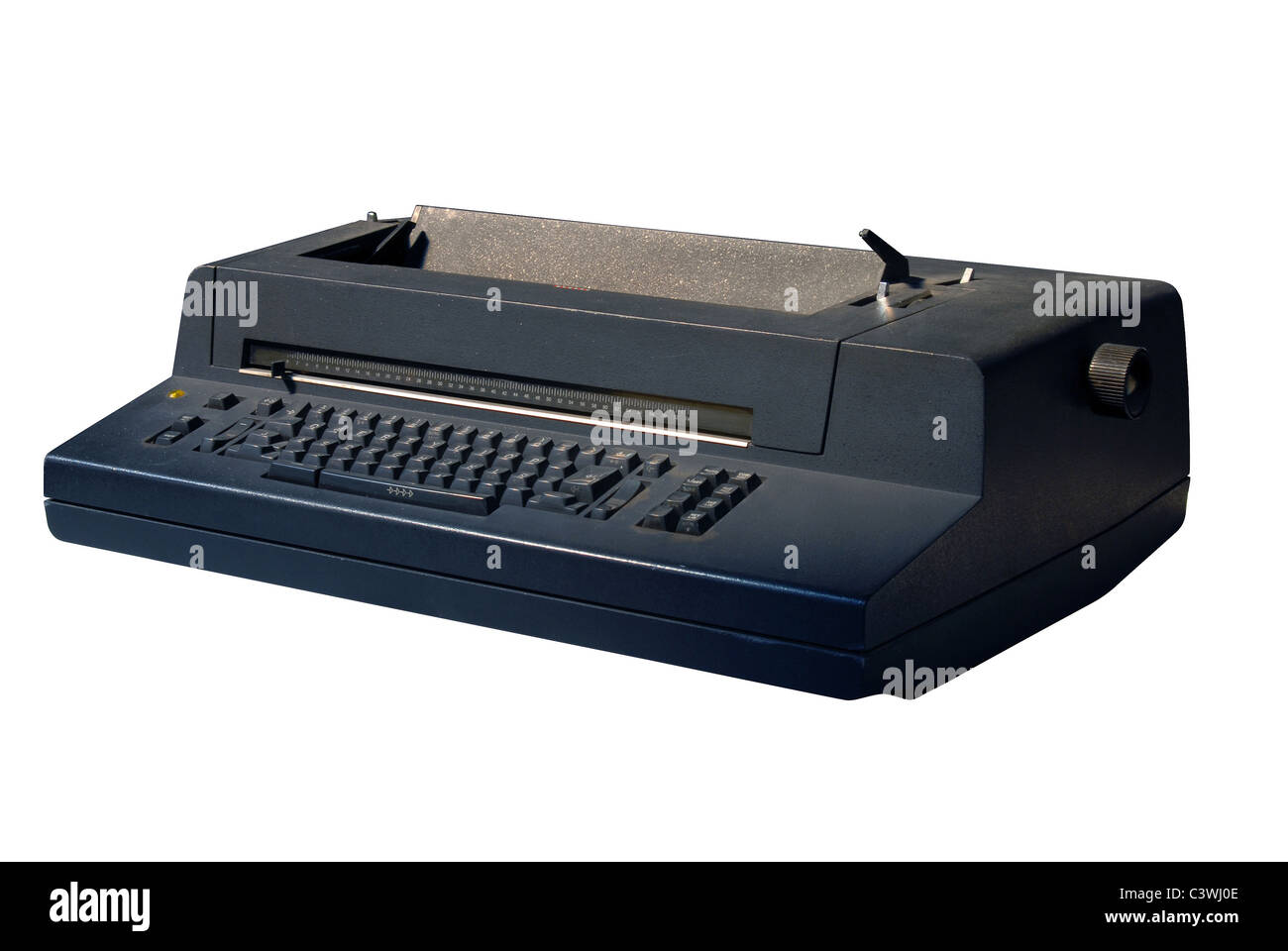 Old electric typewritten isolated over white. JPG file with clipping path. Stock Photo