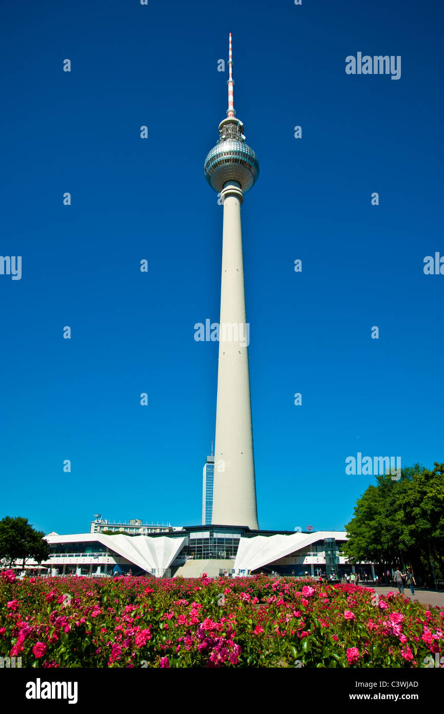 TV Tower at Alex, Alexanderplatz, Berlin, Germany Stock Photo