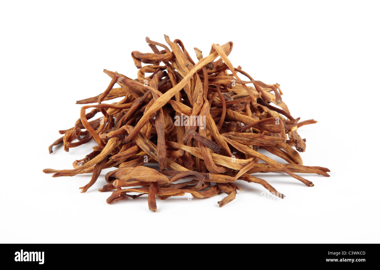 Dried Tiger Lily Buds Cut Out Stock Photo Alamy