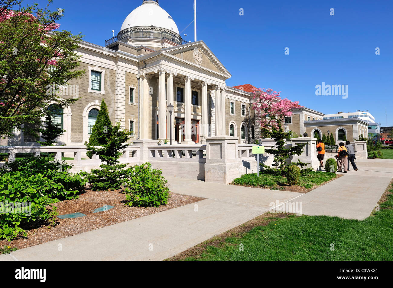 Nassau County Executive and Legislative Building front exterior seen