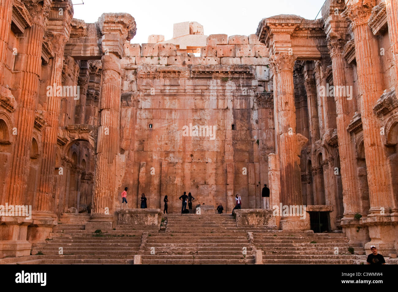 Baalbek ancient Roman city, Temple of Bacchus Beirut Lebanon Stock ...