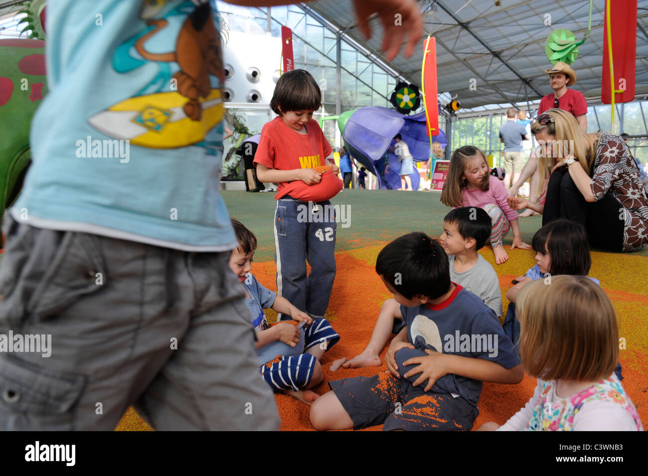 pollen pool in the climbers and creepers interactive play zone at Kew gardens , london Stock
