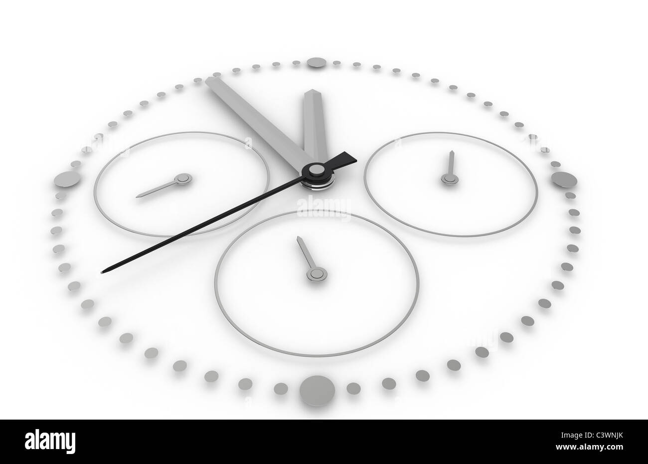 Time. Closeup on a Chronograph Watch Stock Photo