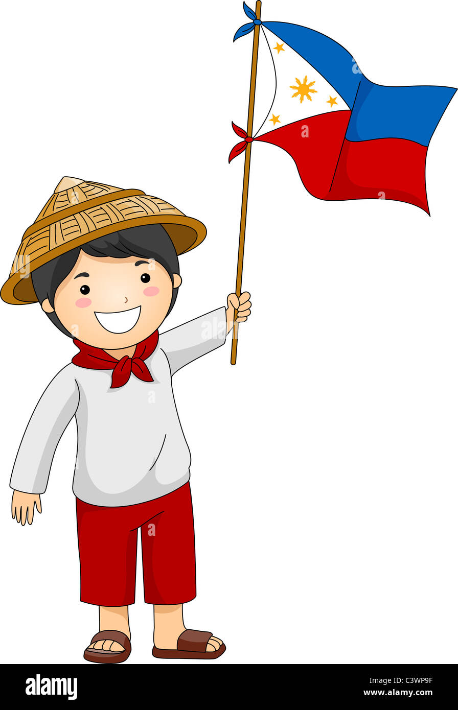 Cartoon holding philippine flag vrogue co