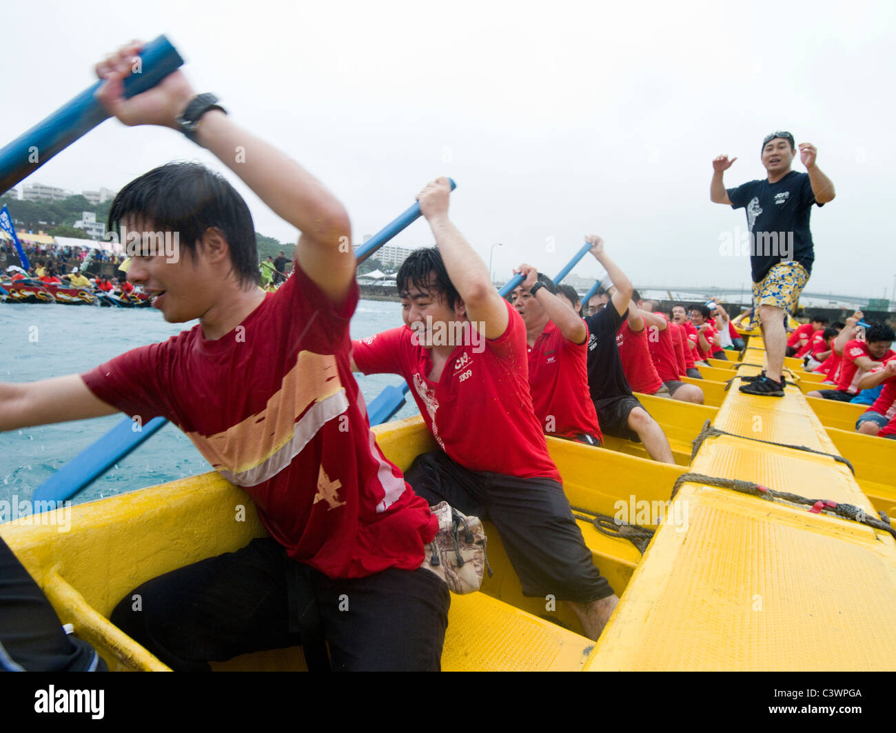 Haari Dragon Boat Races, Naha, Okinawa, Japan Stock Photo