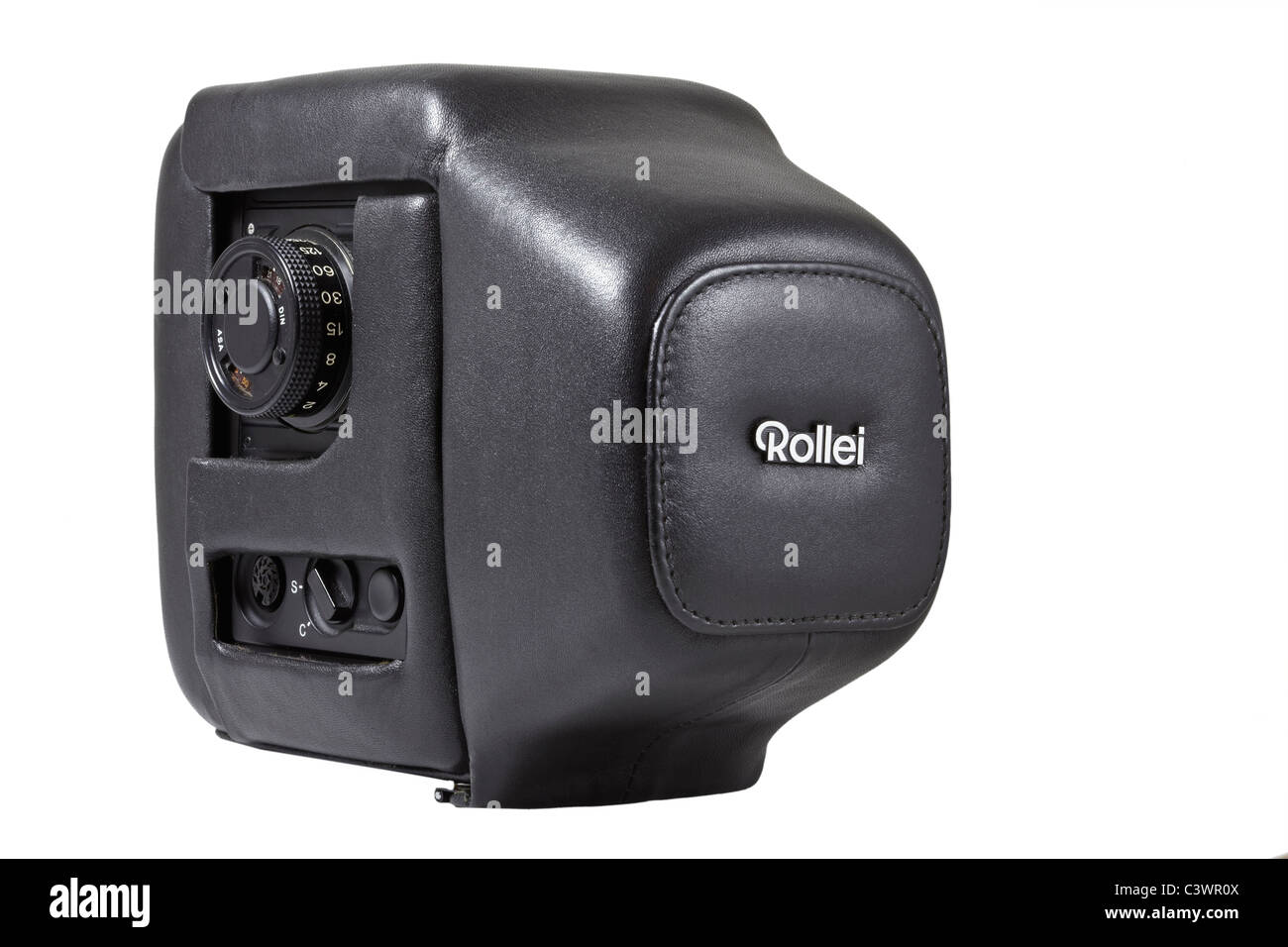 Rolleiflex SLX 6000 professional medium format camera ever ready leather case Stock Photo