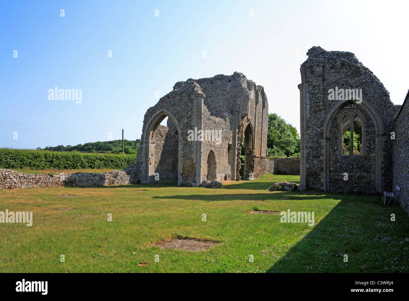The ruins of North Creake Abbey in North Norfolk, England, United ...