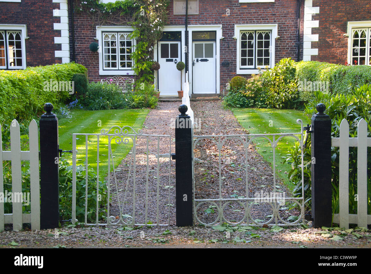 Two semi detached houses in rural setting Stock Photo Alamy