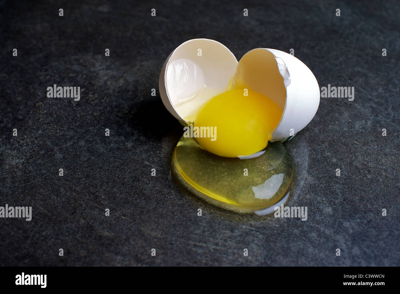 A broken raw egg shell Stock Photo Alamy