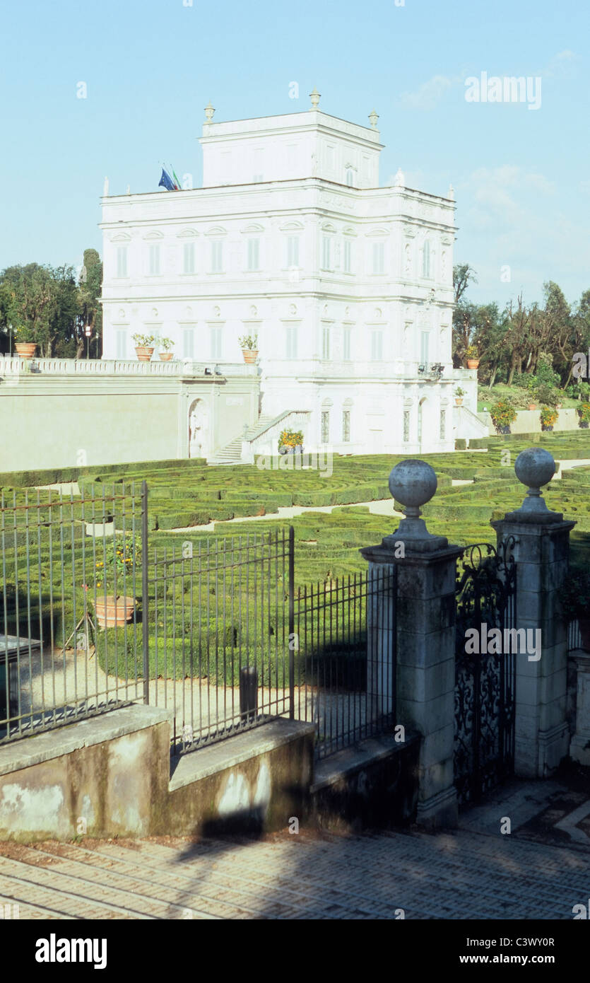 Casino Algardi and Giardino segreto, Villa Doria Pamphilj, Rome, Italy Stock Photo