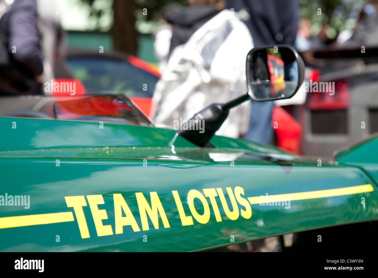 Lotus 2 two eleven sports car in black and yellow hires stock