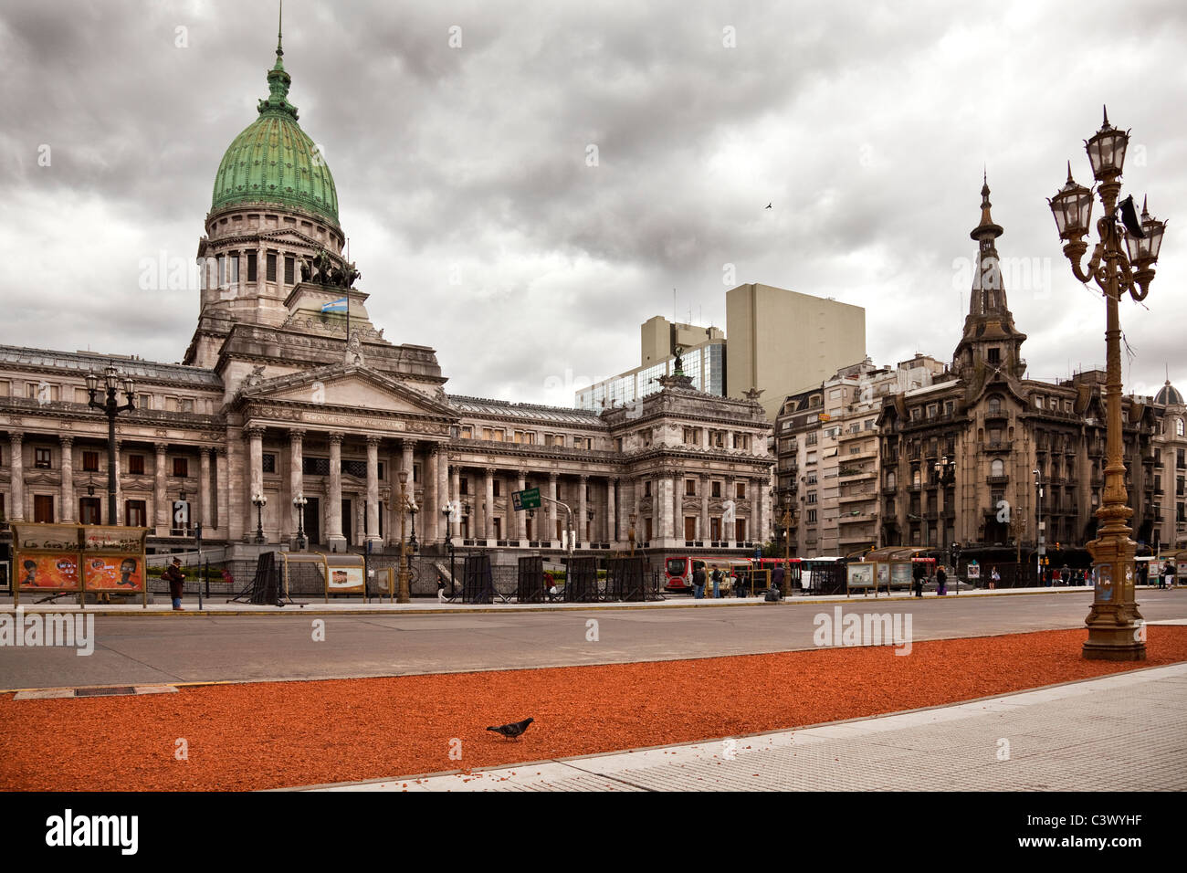 Congreso Nacional and Confiteria del Molino, Av Entre Rios, Buenos Aires, Argentina, South America. Stock Photo