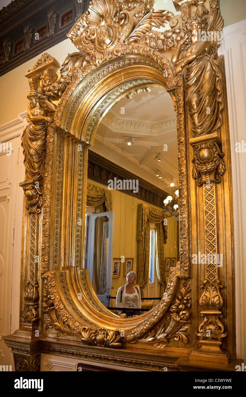 Wall mirror in the Casa Rosada, Plaza De Mayo, Buenos Aires, Argentina, South America. Stock Photo
