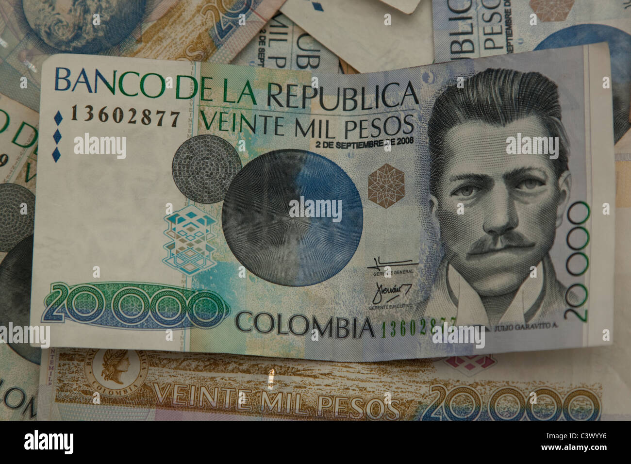 Colombian pesos Stock Photo