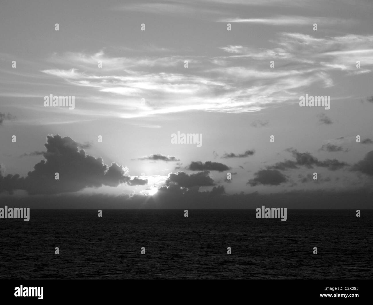 Caribbean tropical Black and White Stock Photos & Images - Alamy