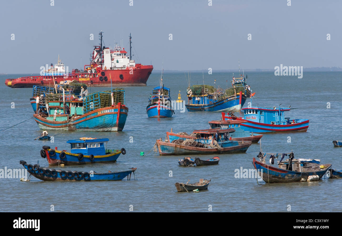 Colorful Fishing Boats, Vung Tau, Vietnam Stock Photo Alamy