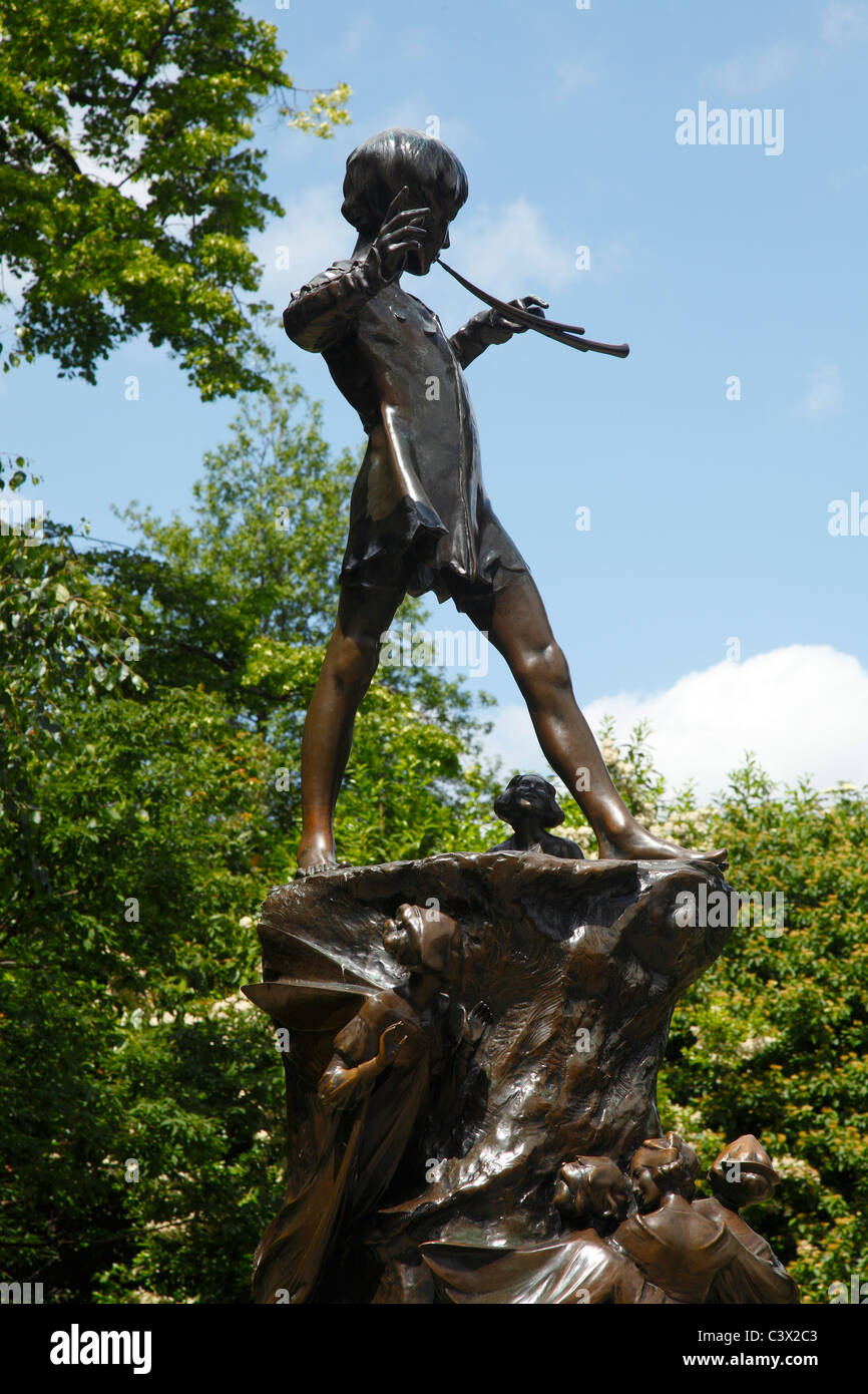 The Peter Pan Statue in Hyde Park , London Stock Photo