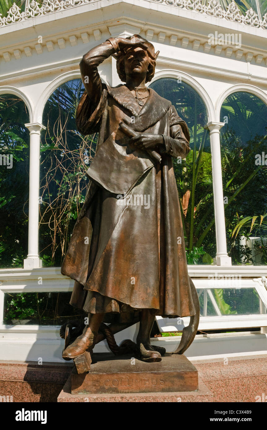 Statue in Sefton Park Liverpool. Christopher Columbus Stock Photo Alamy