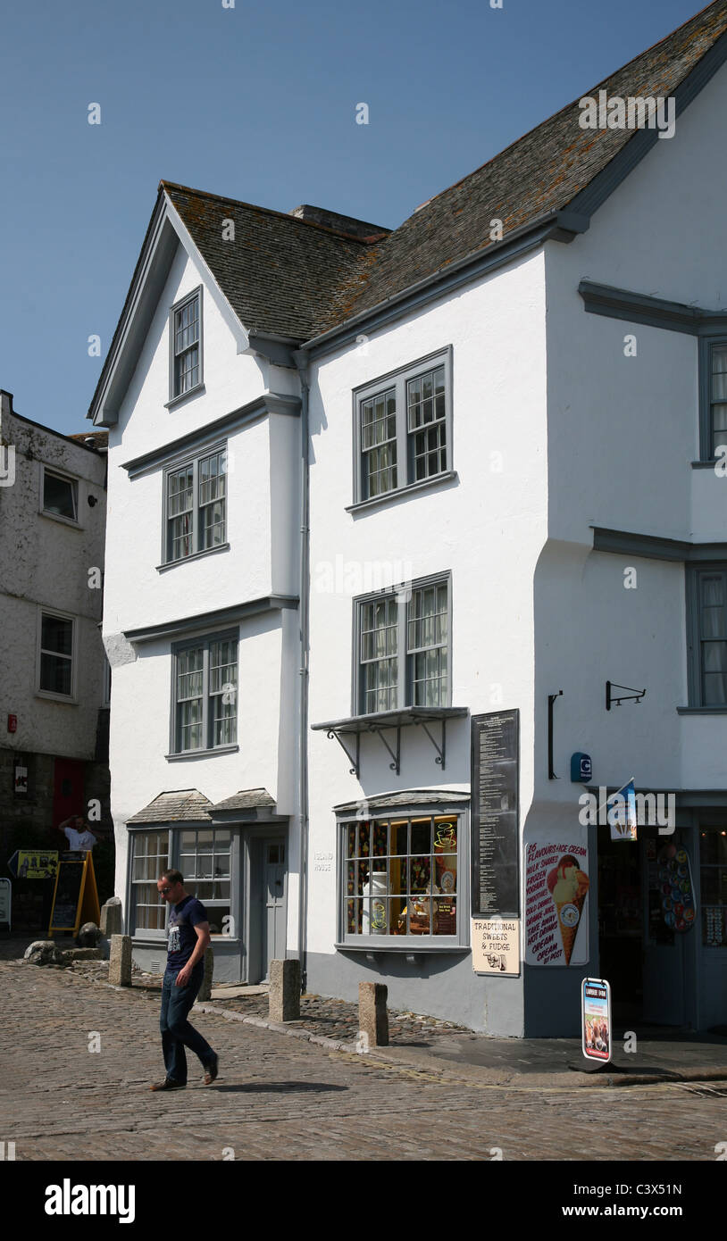 Old house among the cobbled streets of the historic Barbican area of