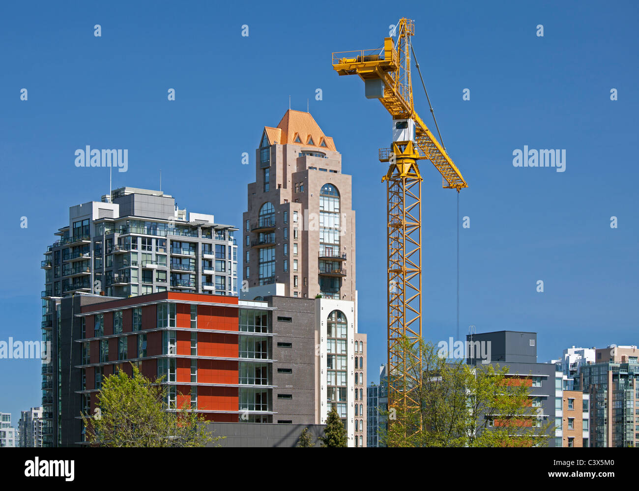 Construction of new building in Vancouver Stock Photo