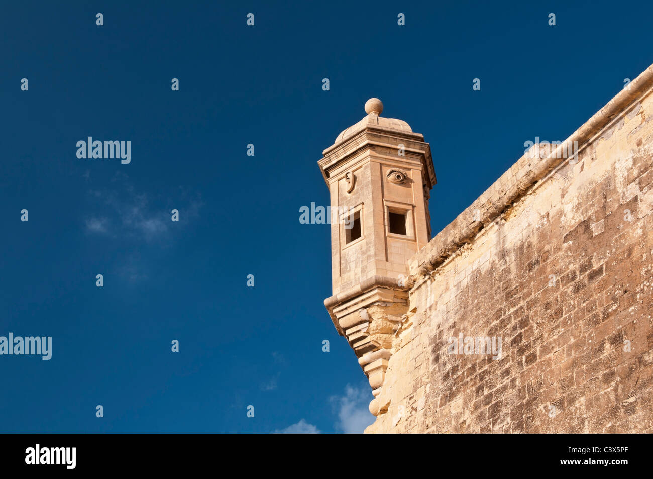 Sentry post Grand Harbour Valletta Malta Stock Photo