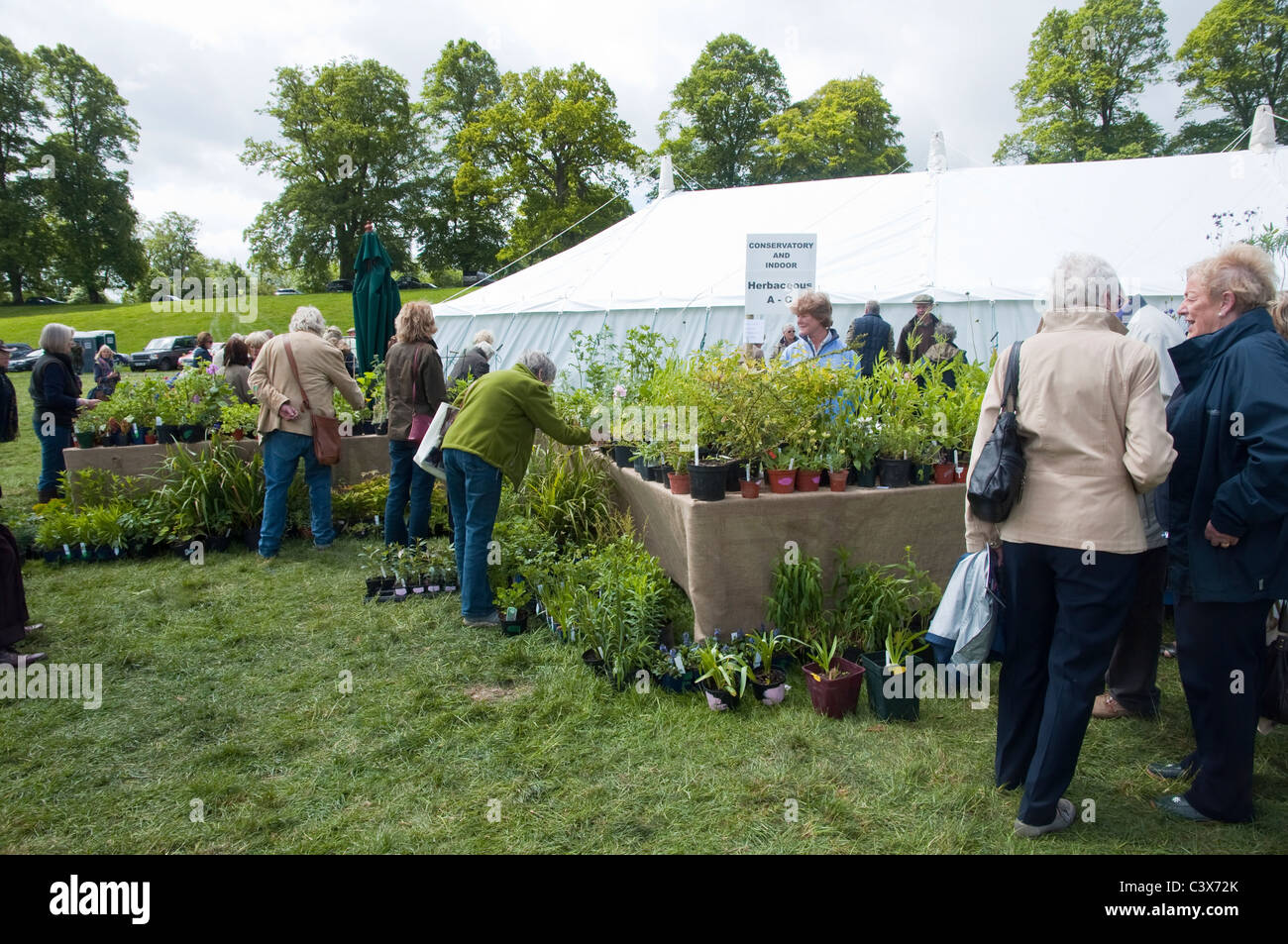 Garden Plant Sale at Eyford Park, Cotswolds, UK. ( May 2011 Stock Photo