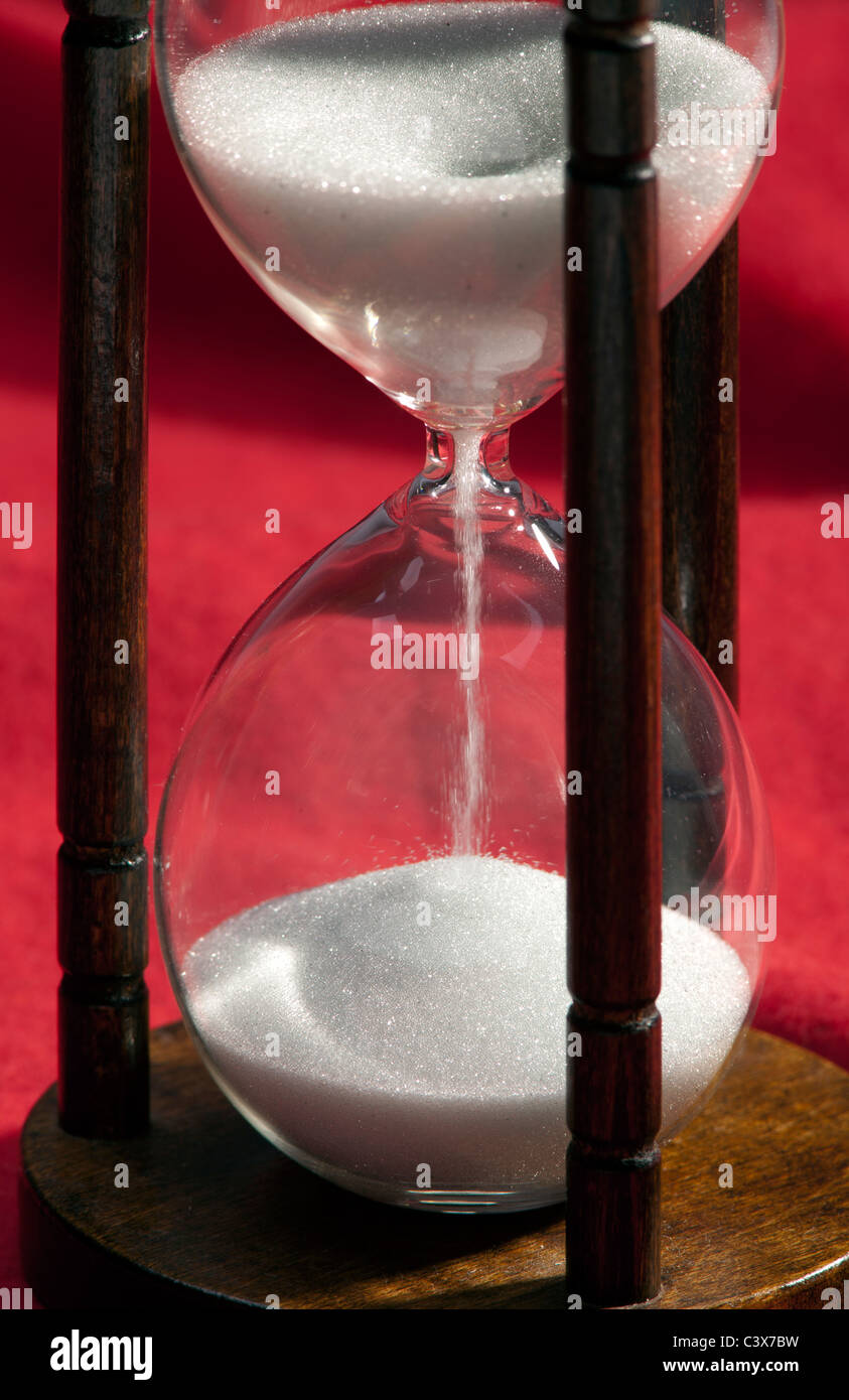 Historic 5 minutes sand glass clock Stock Photo