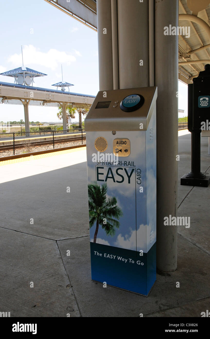 SFRTA Tri Rail Easy card point at Boca Raton Station Florida USA Stock Photo