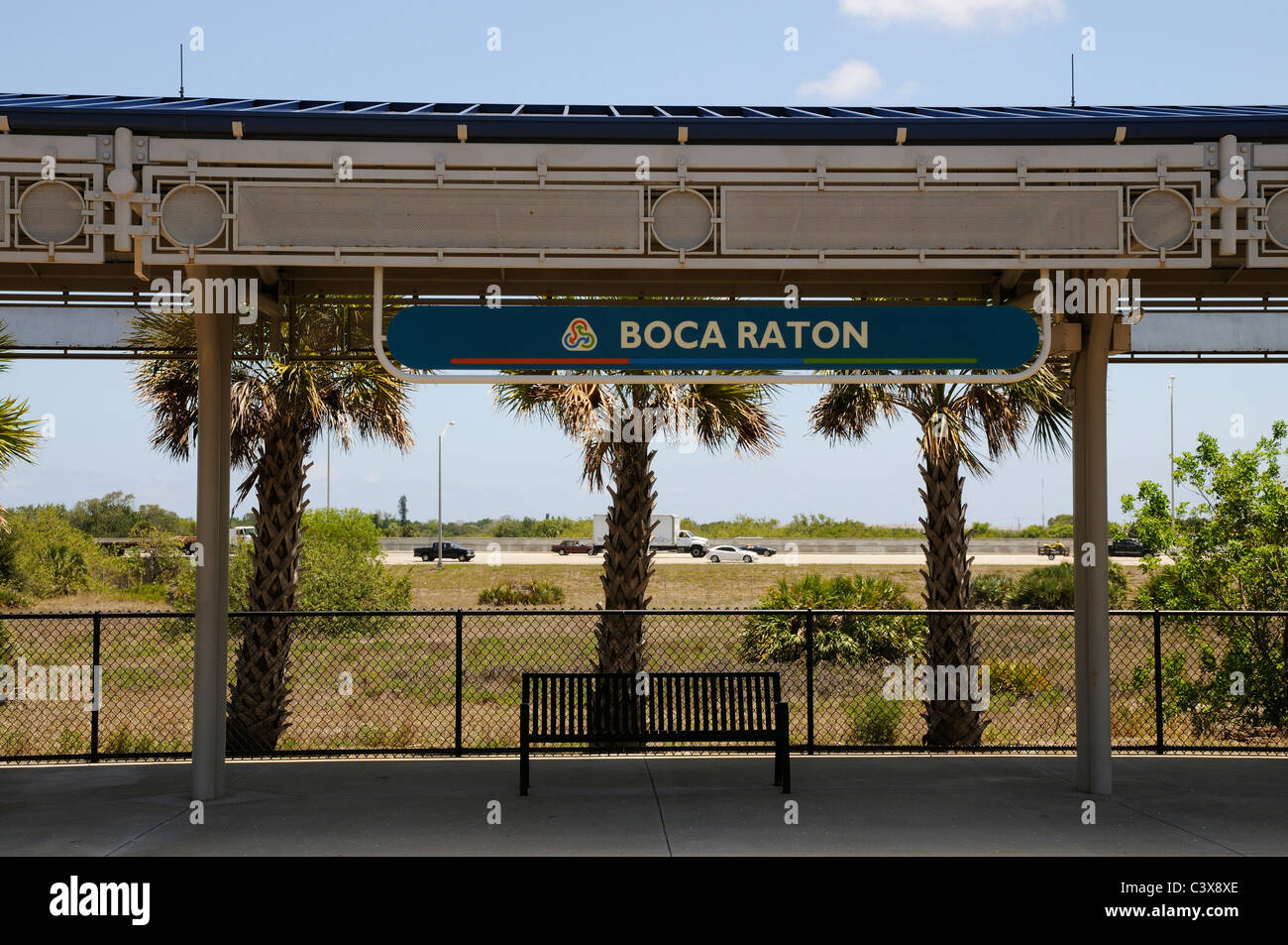 Tri Rail Boca Raton Station Florida USA Stock Photo