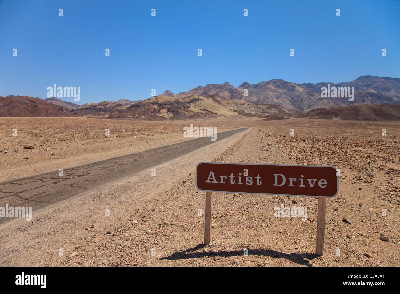 Artist Drive in Death Valley Stock Photo Alamy