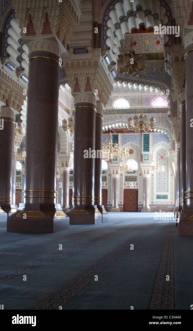 Interior of the President's mosque, in Sanaa, Yemen, mideast Stock Photo