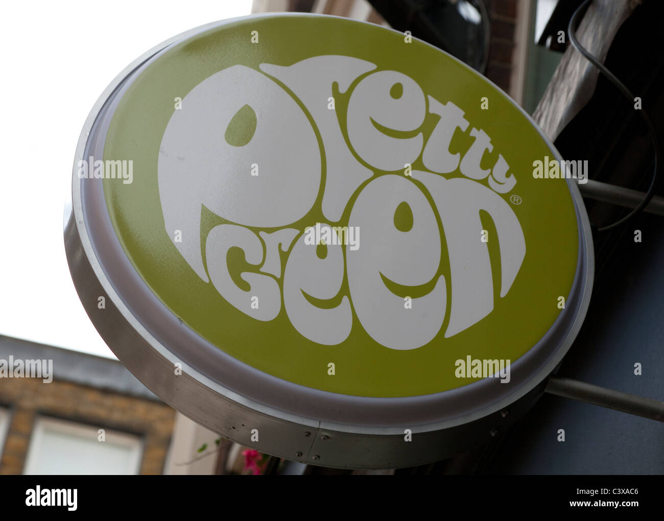 Sign on Pretty Green fashion store in Carnaby Street,  London Stock Photo