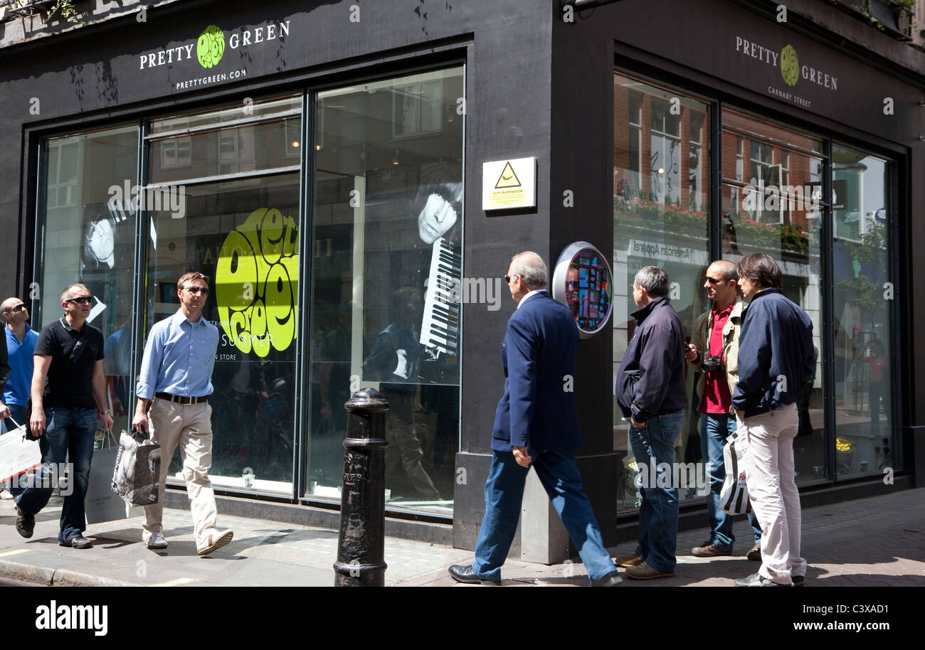 Pretty Green fashion store in Carnaby Street, London Stock Photo