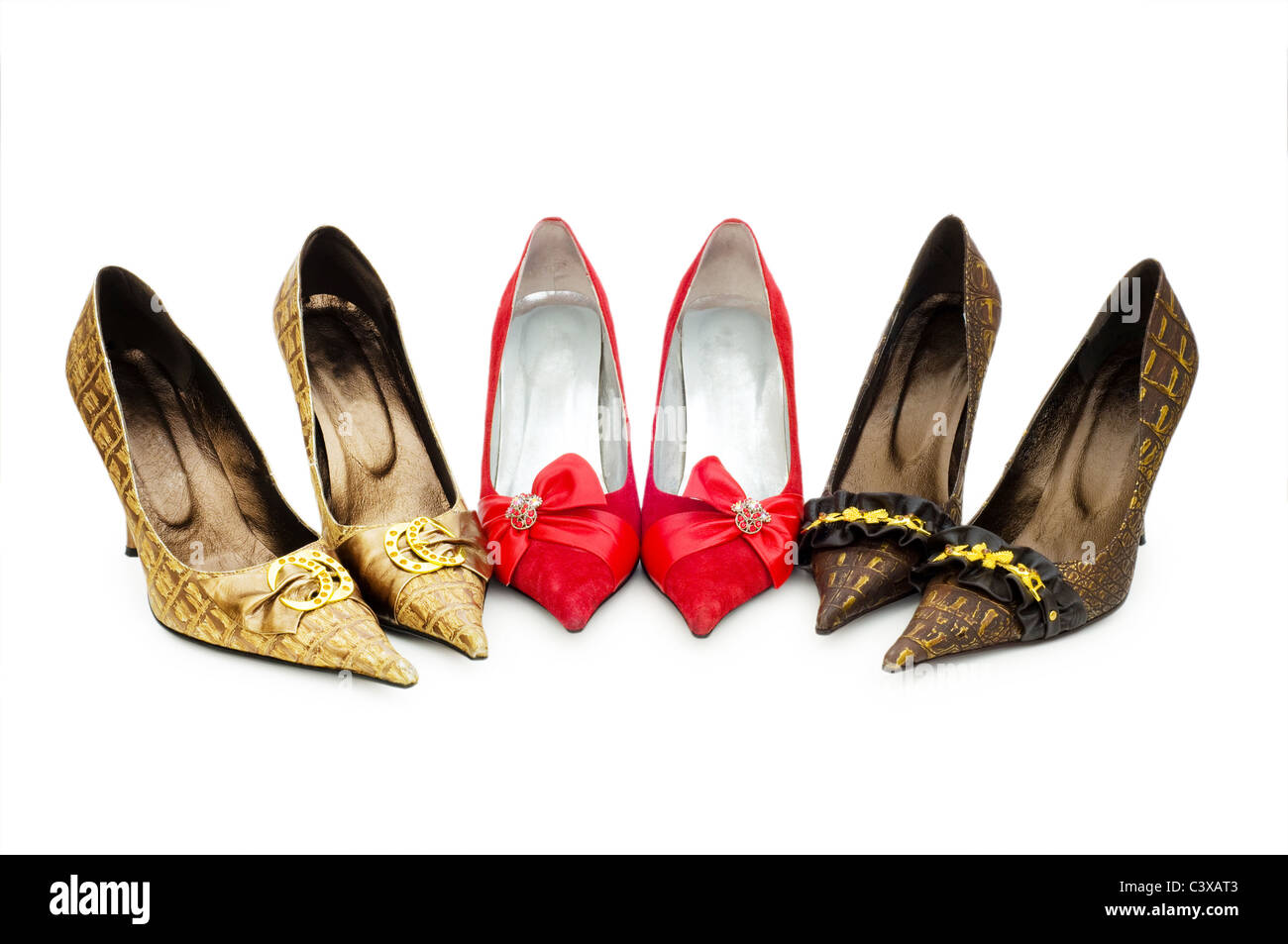 Woman shoes isolated on the white background Stock Photo - Alamy