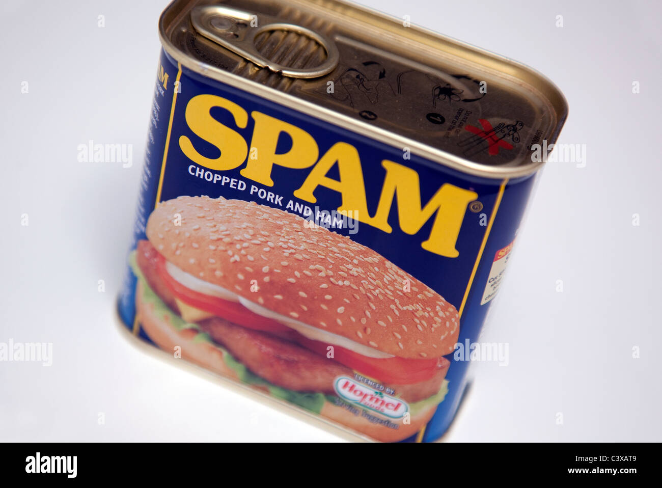 Tin of Spam pork luncheon meat Stock Photo