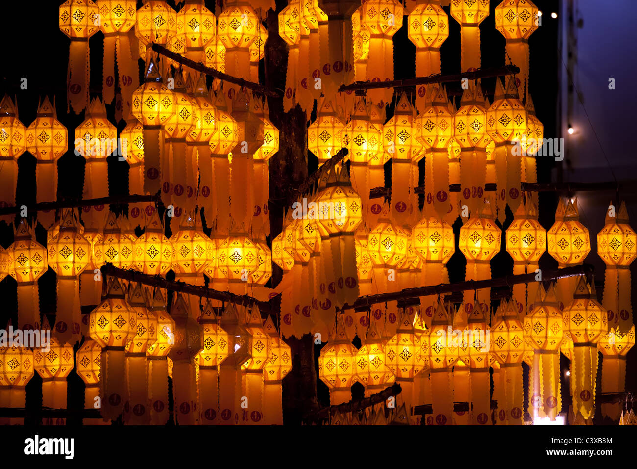 Traditional Asian Orange Lantern During Festival Thailand Stock Photo Alamy