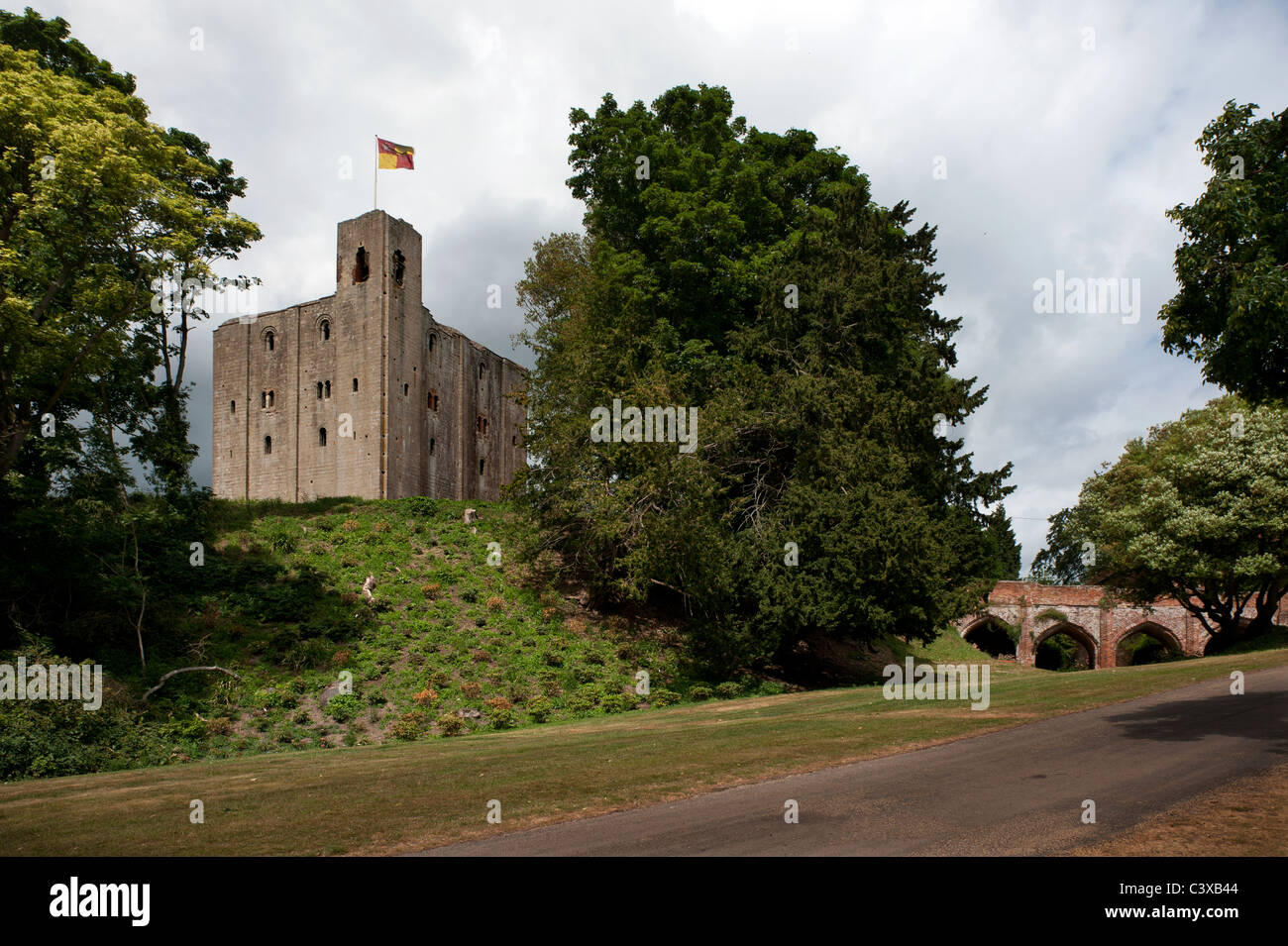 Hedingham Castle and gardens, Castle Hedingham,Essex,England Stock