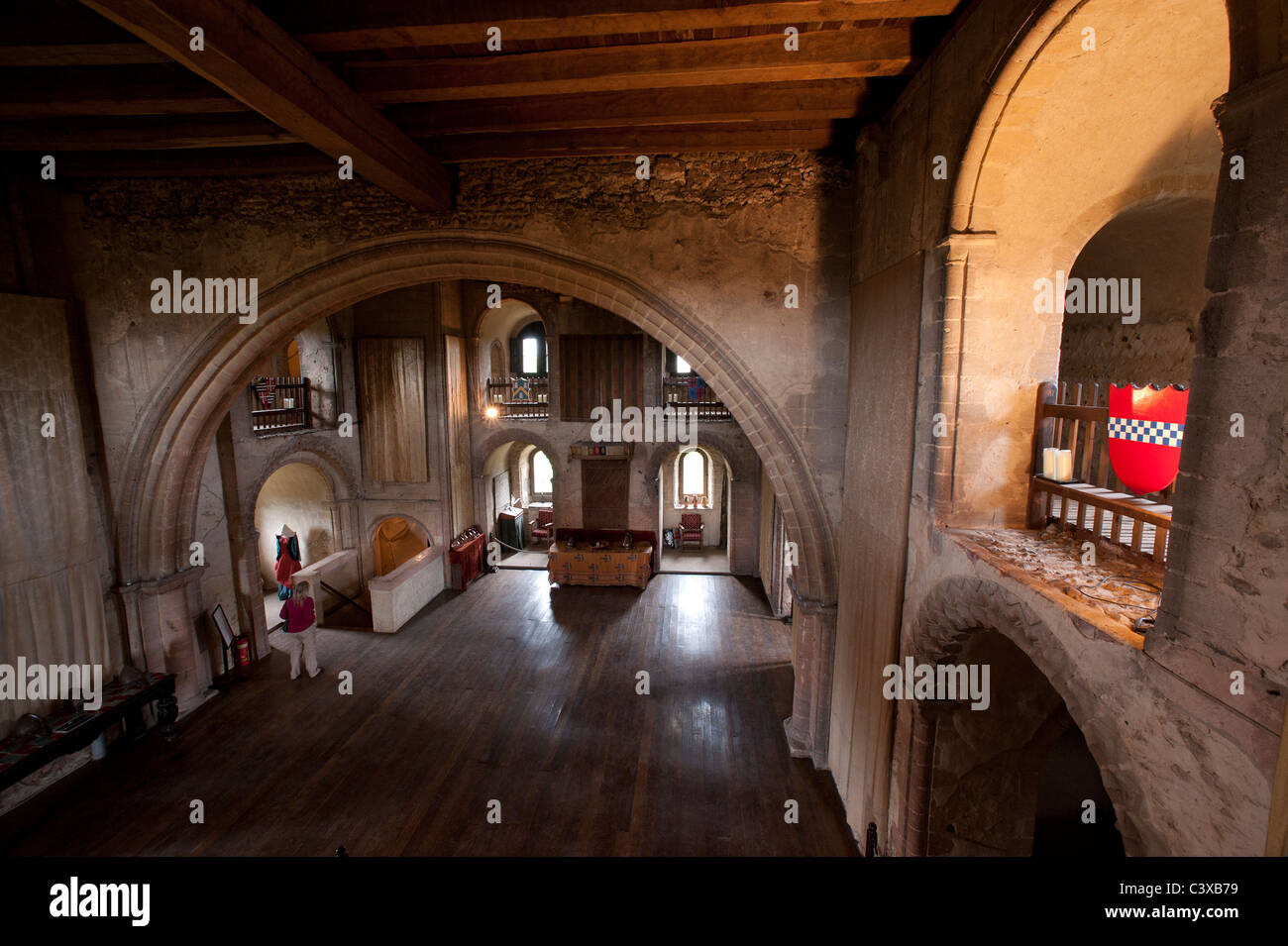 Hedingham Castle and gardens, Castle Hedingham,Essex,England Stock