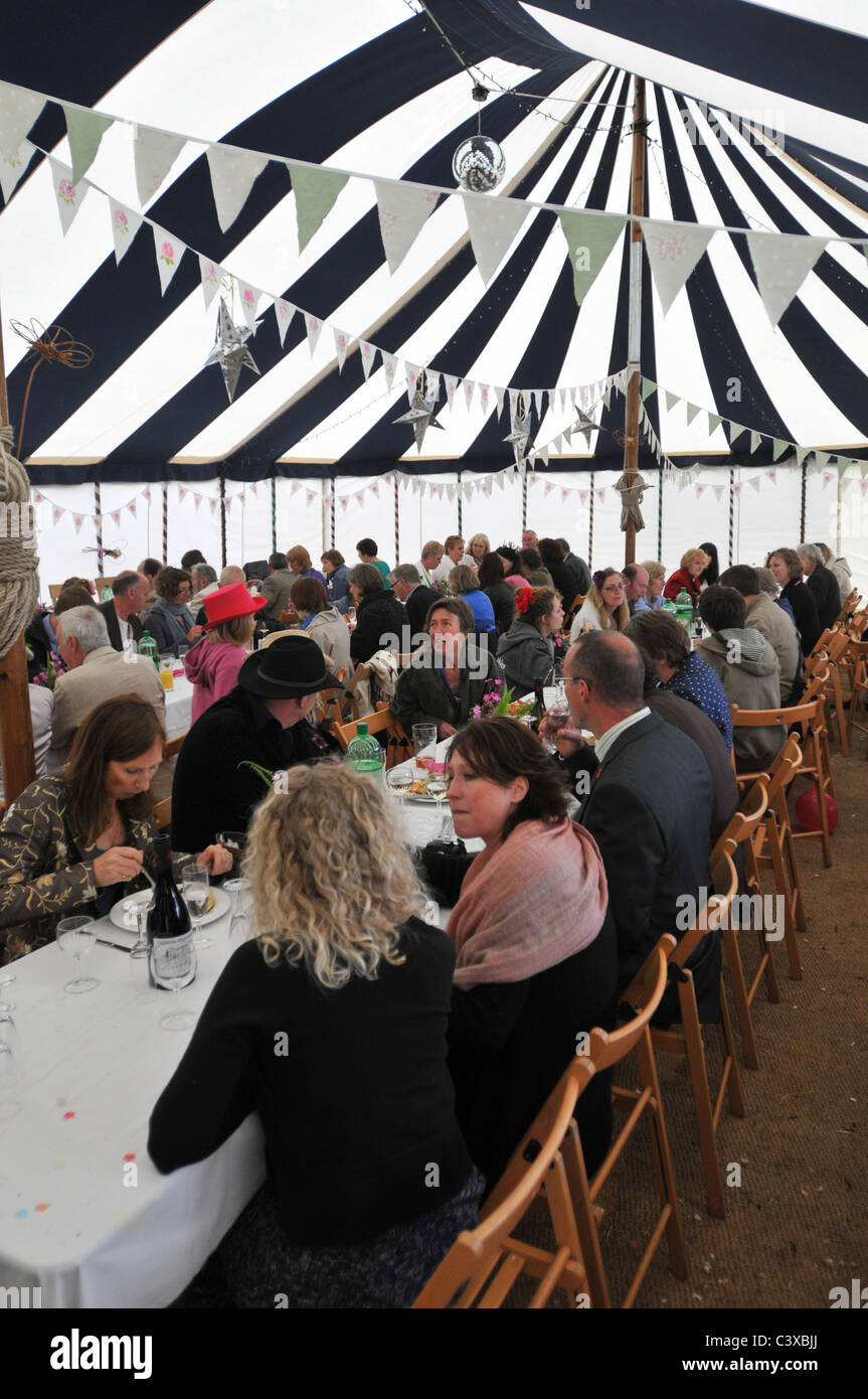 A wedding marquee Stock Photo