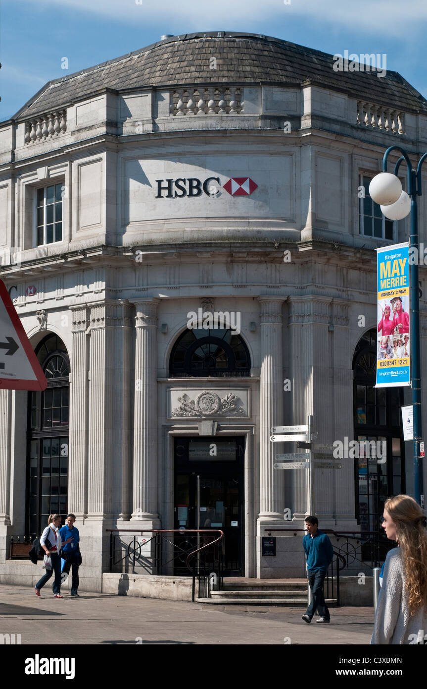 HSBC bank, Kingston upon Thames, Surrey, UK Stock Photo