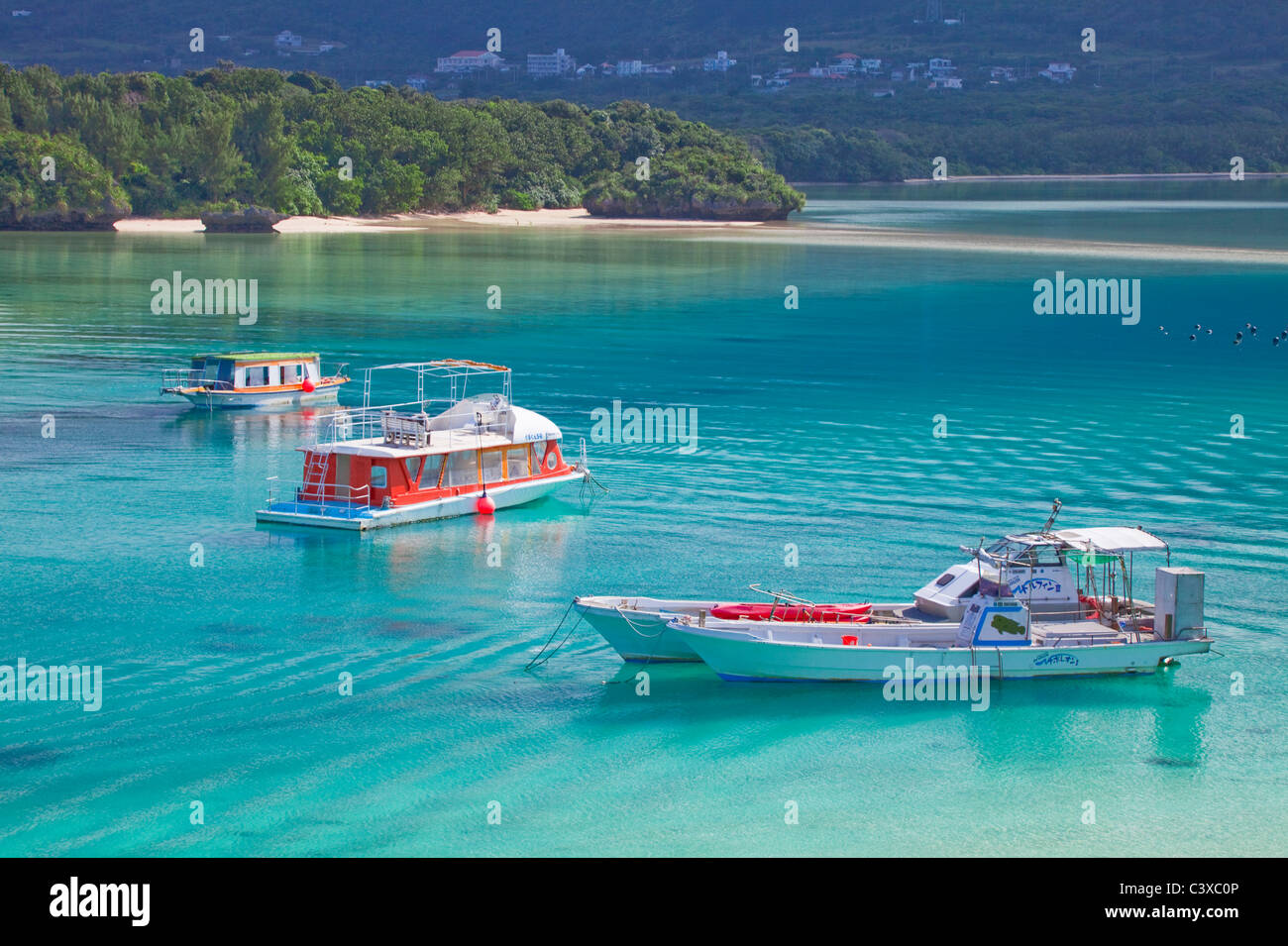 Boats Moored Near Coast Stock Photo - Alamy