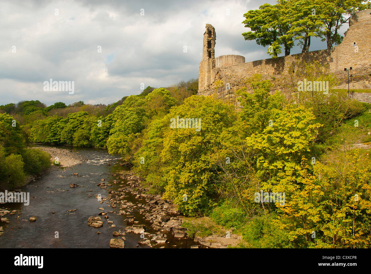River Tees at Barnard Castle Stock Photo - Alamy
