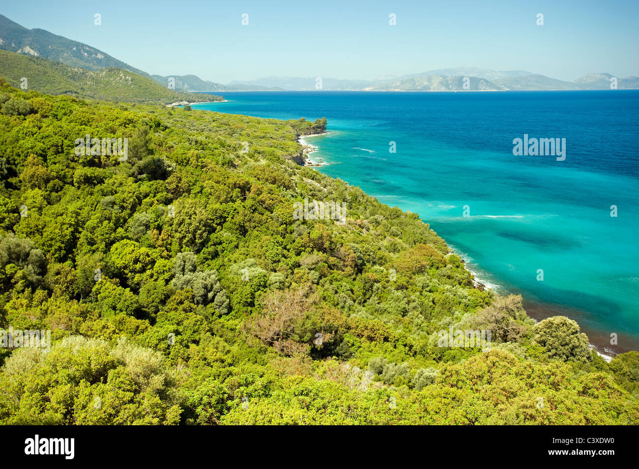 Scenic view of Dilek Yarimadasi National Park Kusadasi Turkey Stock Photo