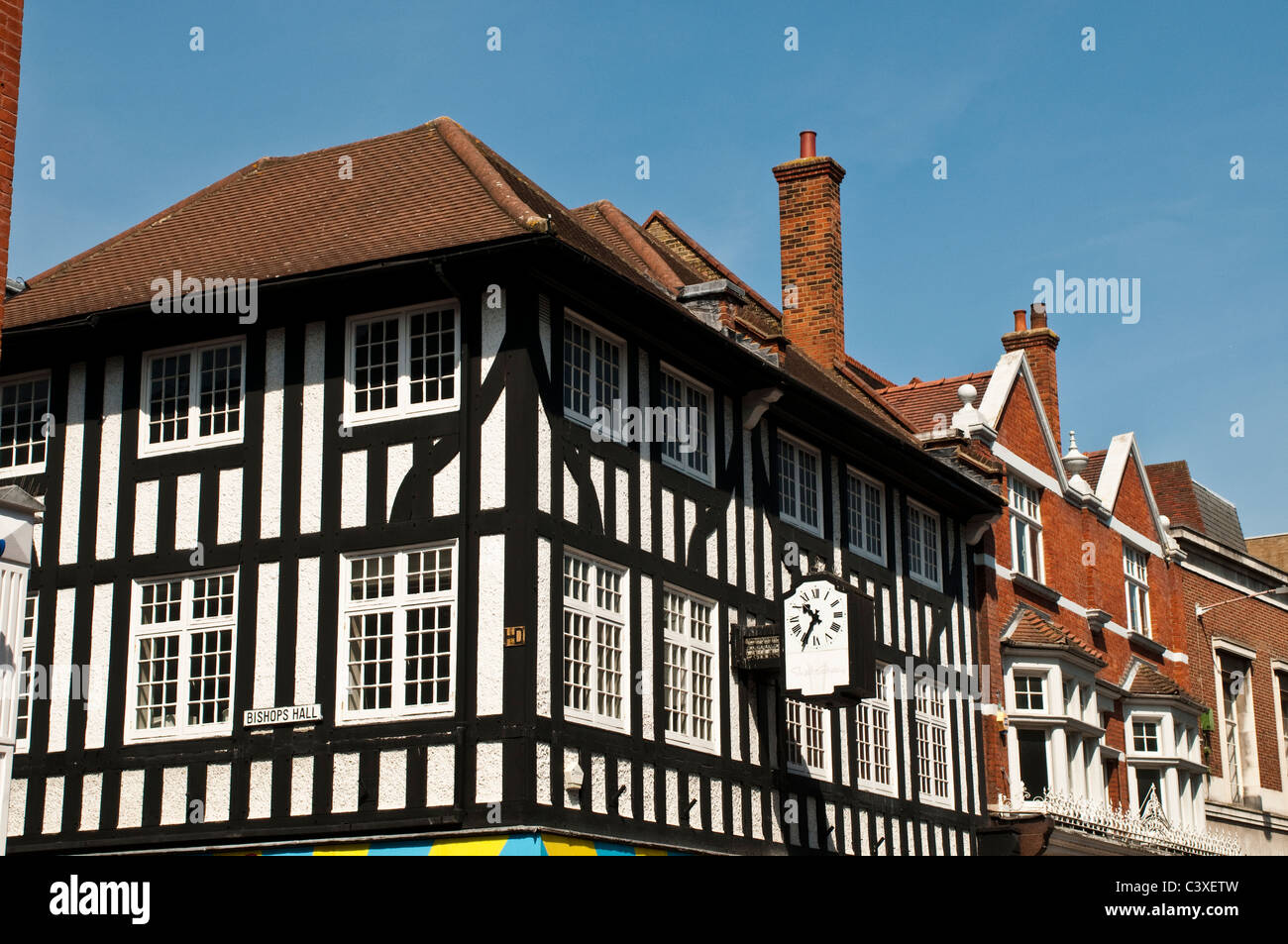Tudor house and clock, Kingston upon Thames, Surrey, UK Stock Photo Alamy