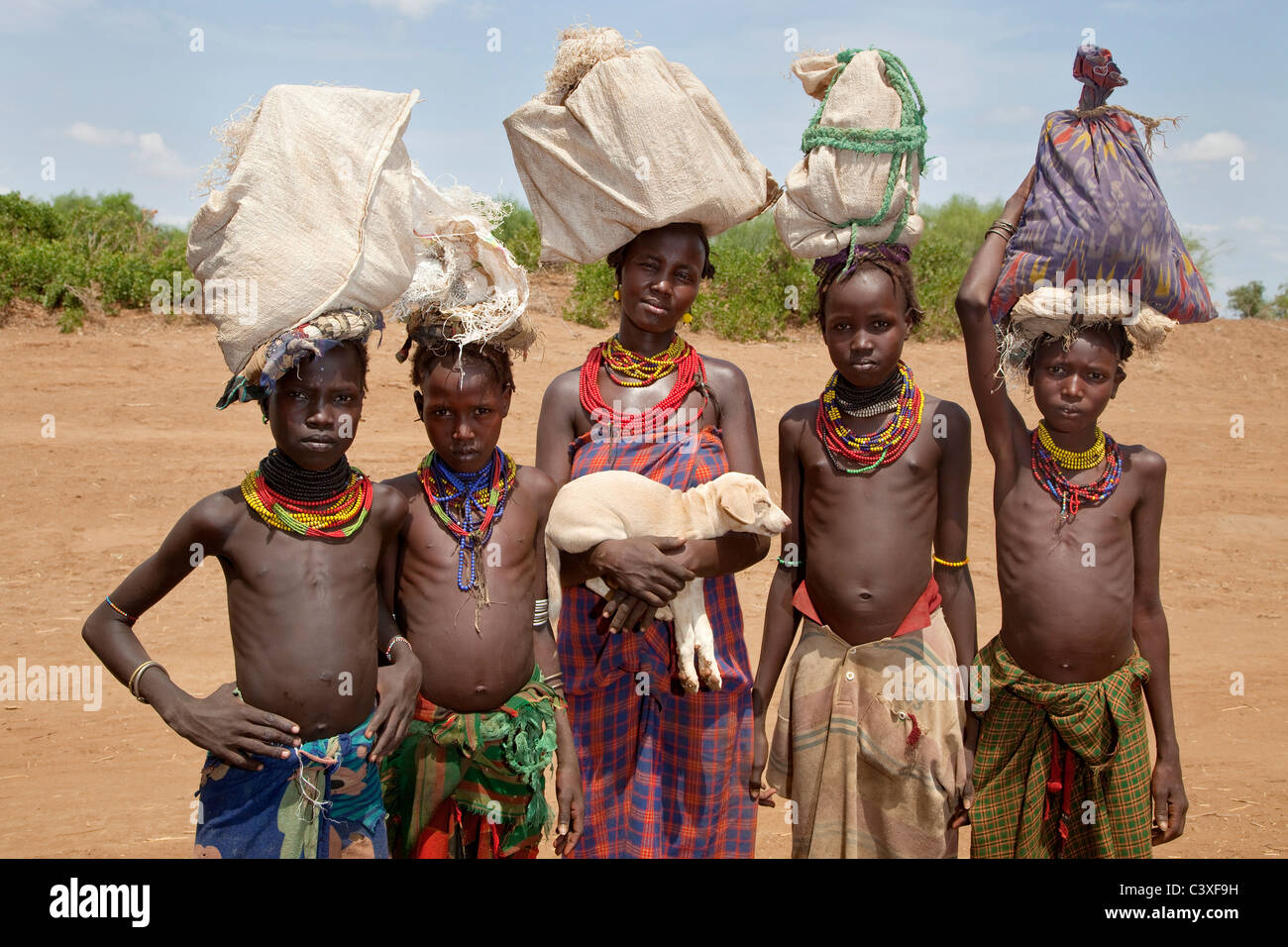 Dassanech Or Daasanach Or Dasenach Girls In Omorate Omo River