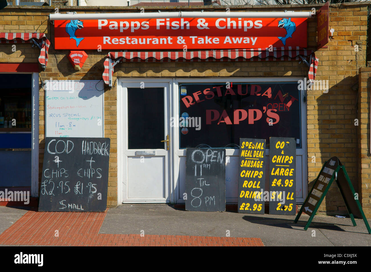 Seaside fish and chip shop Stock Photo - Alamy