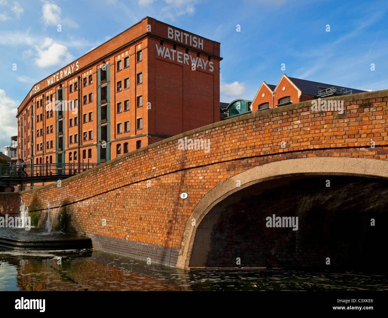 Newly restored British Waterways building in Nottingham city centre canal England UK Stock Photo