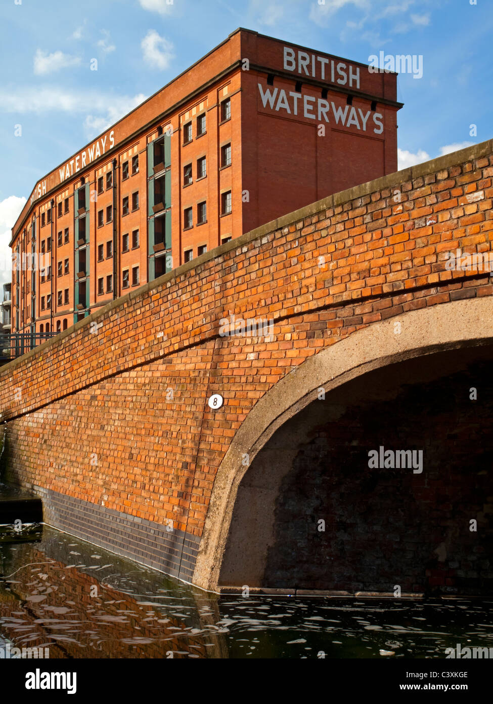 Newly restored British Waterways building in Nottingham city centre canal England UK Stock Photo